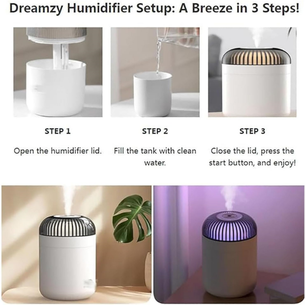 Dreamzy Oil Diffuser steps to use